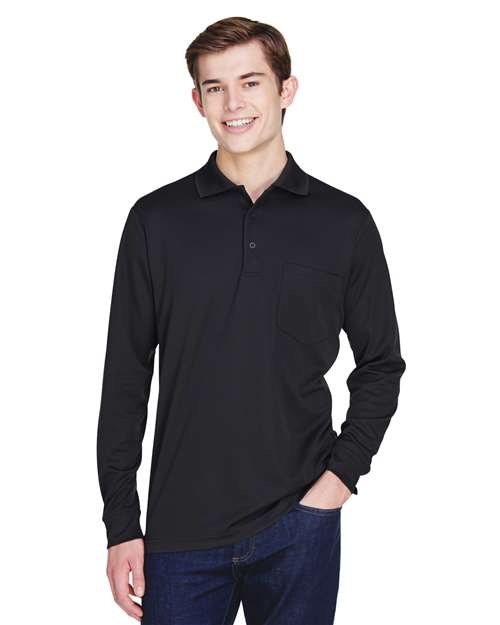 Men's Pinnacle Performance Long Sleeve Piqué Polo with Pocket