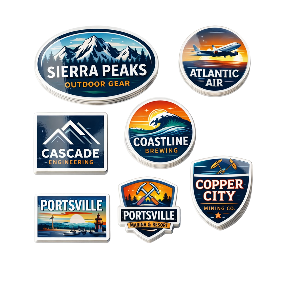 High Quality, Glossy vinyl stickers, scratch waterproof.