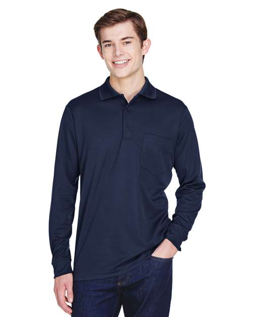 Men's Pinnacle Performance Long Sleeve Piqué Polo with Pocket
