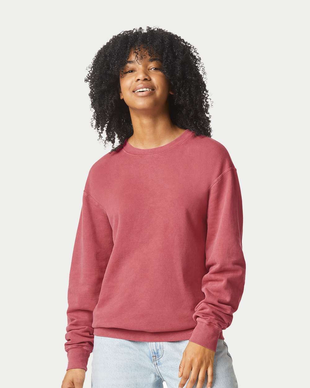 Unisex Garment-Dyed Lightweight Fleece Crewneck Sweatshirt
